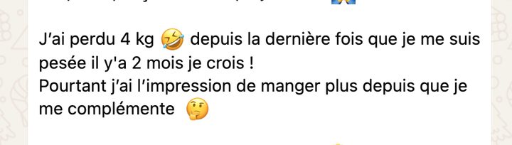 « J'ai perdu 4 kg, pourtant j'ai l'impression de manger plus. »