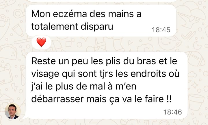 « Mon eczéma des mains a totalement disparu. »